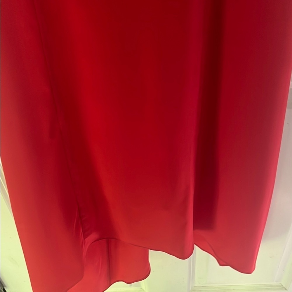 Club Monaco Red Silk Scarf Halter Sun-dress with open back size 00 - Picture 5 of 14